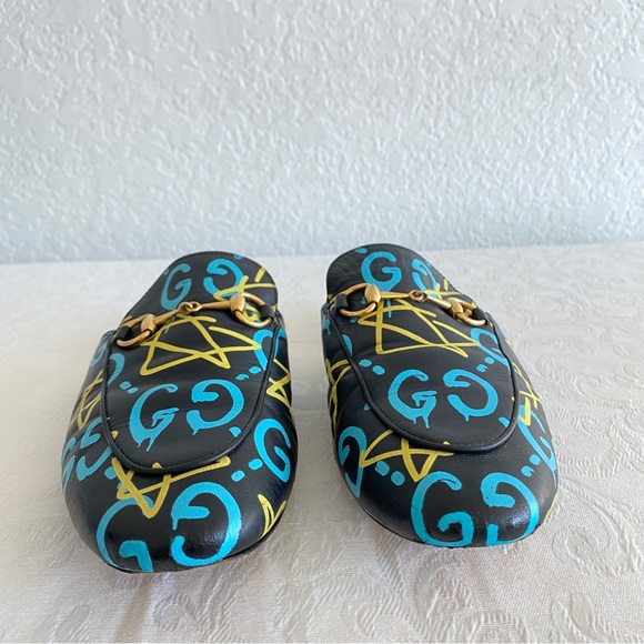 GUCCI Princetown horsebit Stars GG Slipper Mules Loafer - Picture 6 of 13